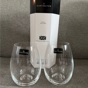 NIB Dartington Stemless Wine Glasses Set